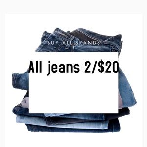 Checkout my closet of jeans.. all jeans 2/&20.